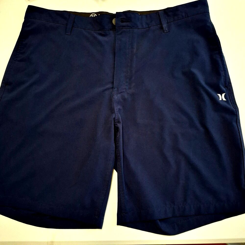 Hurley Mens Navy  Blue Hybrid WalkShort (38) QuickDry Phantom Stretch Functional